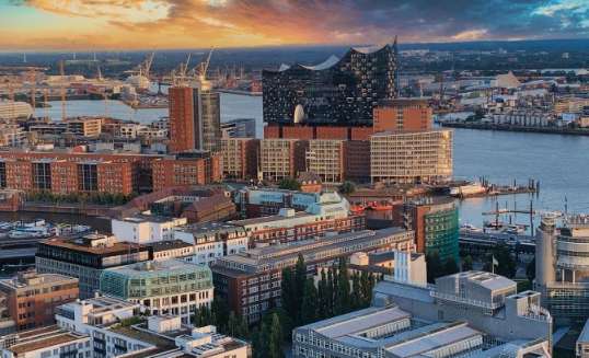 City skyline Hamburg